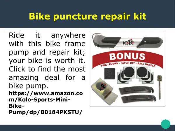 Bike puncture repair kit