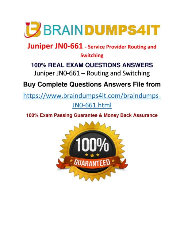JN0-661 Real Exam Dumps