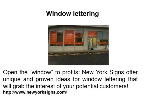 Window lettering