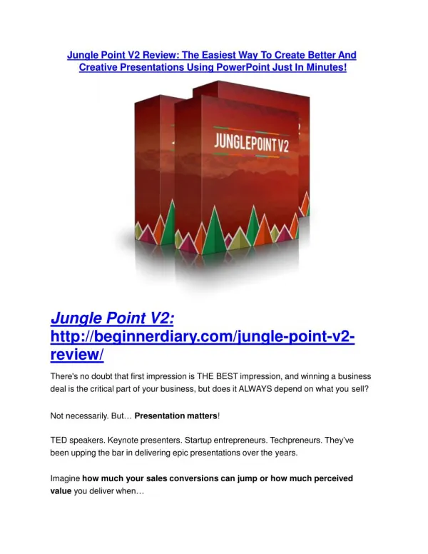Jungle Point V2 review - 65% Discount and FREE $14300 BONUS