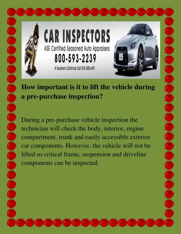 car inspection Los Angeles