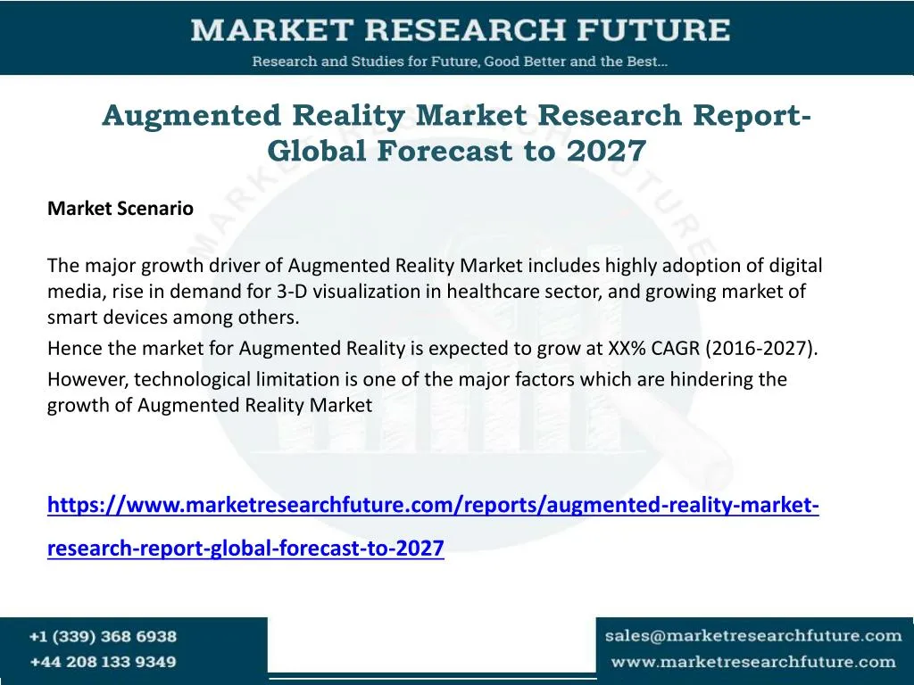 augmented reality market research report global forecast to 2027