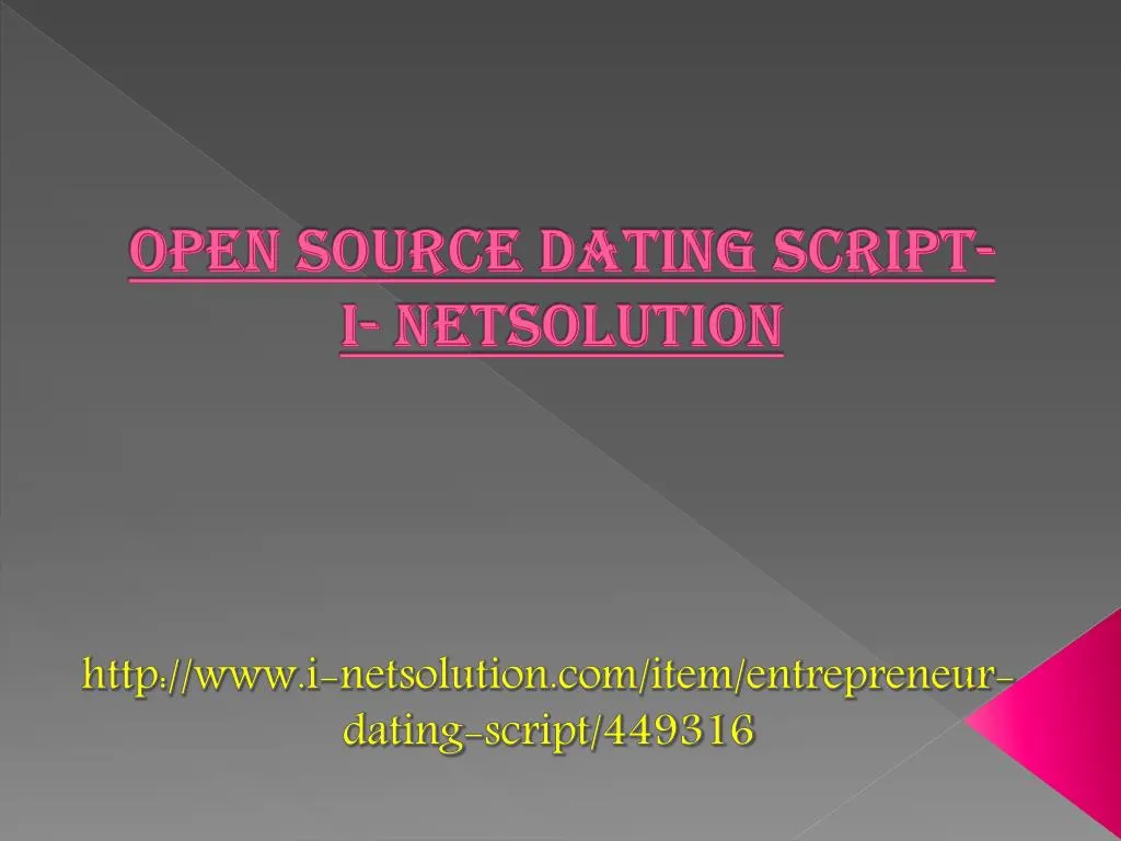 open source dating script i netsolution