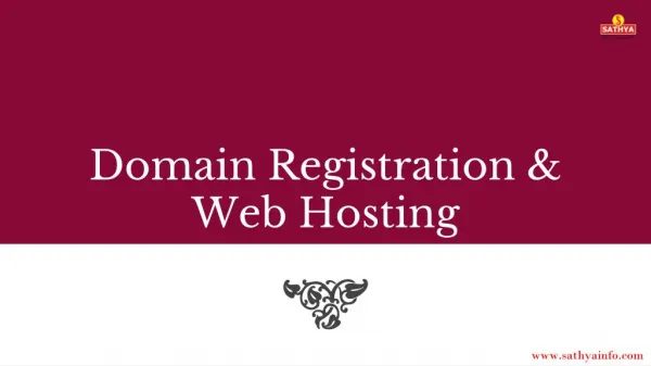 Best Domain Registration & web hosting company - SATHYA Technosoft