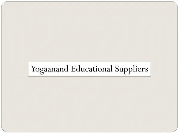 Yogaanand Educational Suppliers