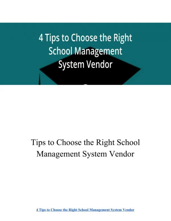 School Management System Software Vendors
