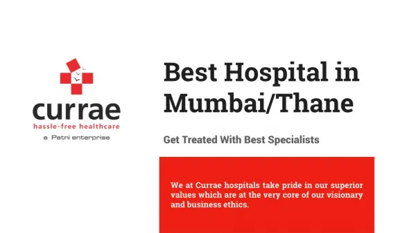 Best Doctors in Thane | Best Hospitals in Thane - Currae Hospitals