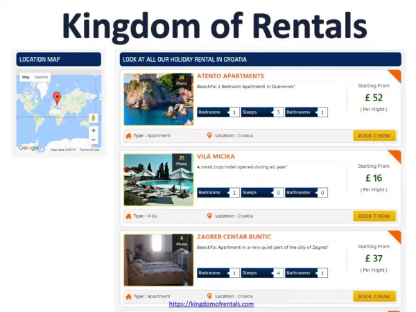Book your holidays with kingdom of rentals