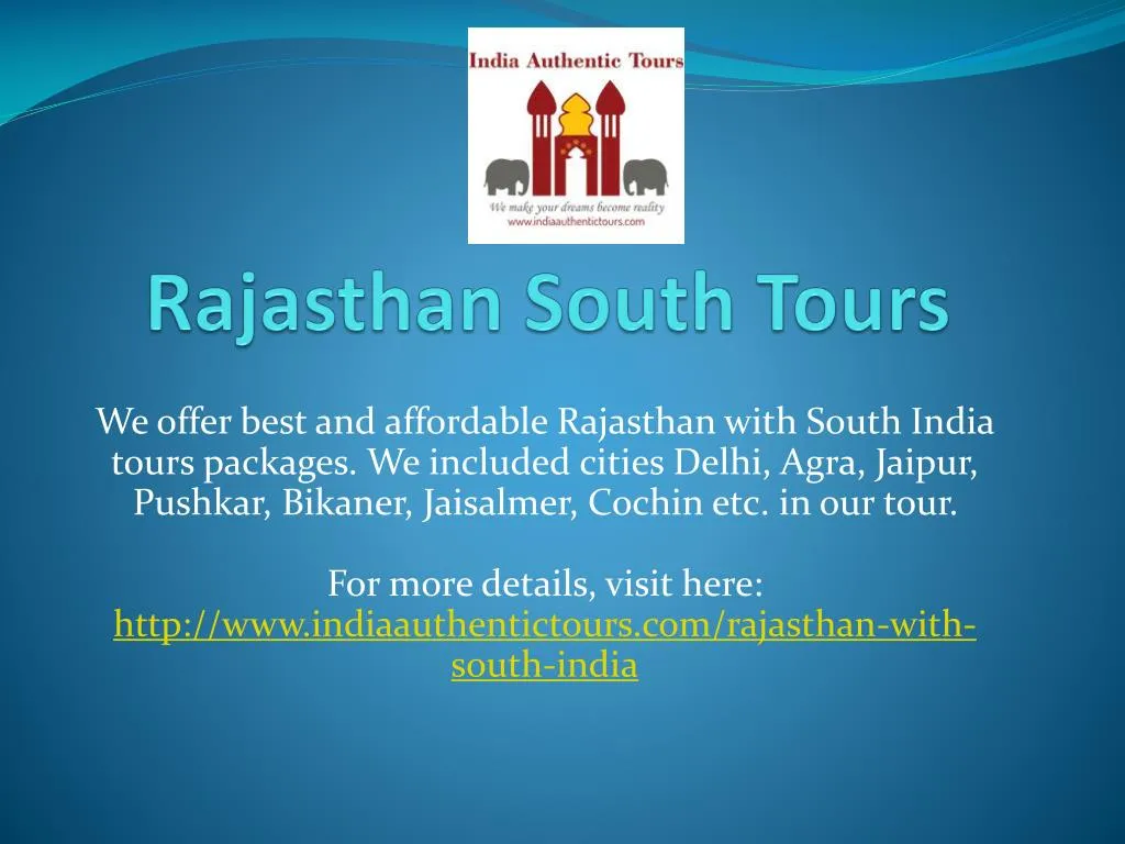 rajasthan south tours