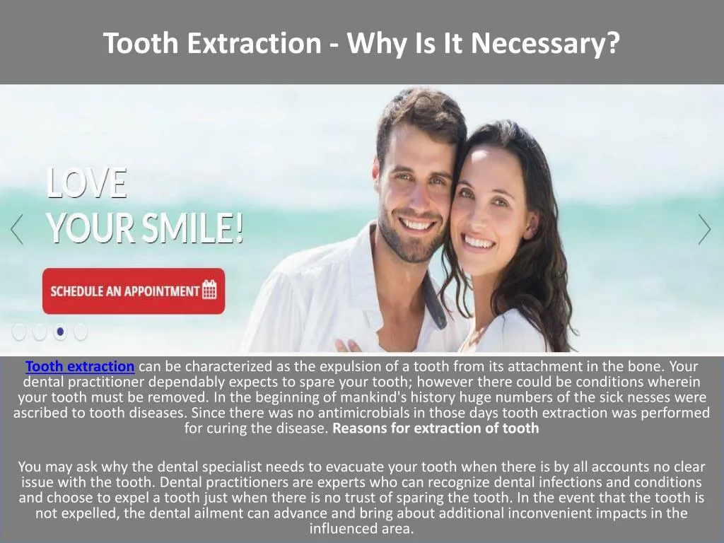 tooth extraction why is it necessary