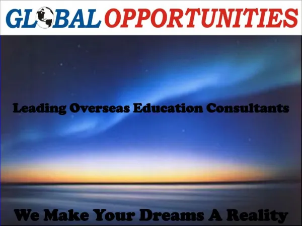 Overseas Education Consultants in India Global Opportunities Leading Study Abroad Consultants