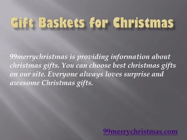 Supreme Gift Baskets for Christmas