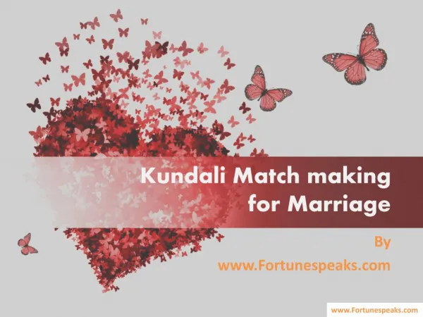 Kundali Match making for Marriage by fortunespeaks.com