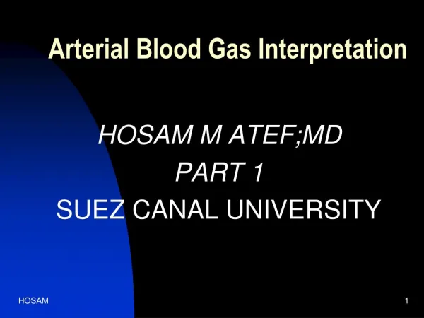 Arterial blood gases part 1