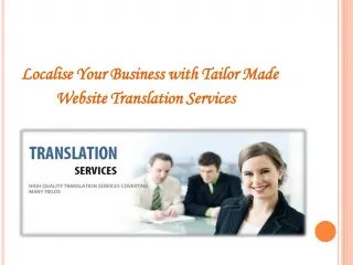 Localise Your Business with Tailor Made Website Translation Services - slide 1