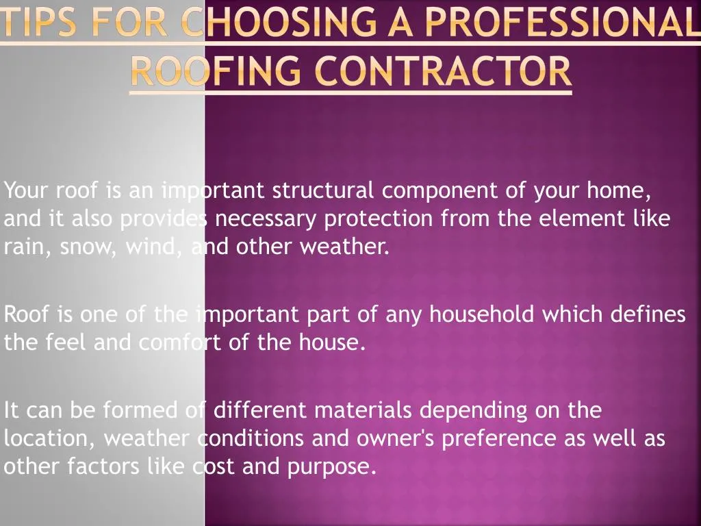 tips for choosing a professional roofing contractor