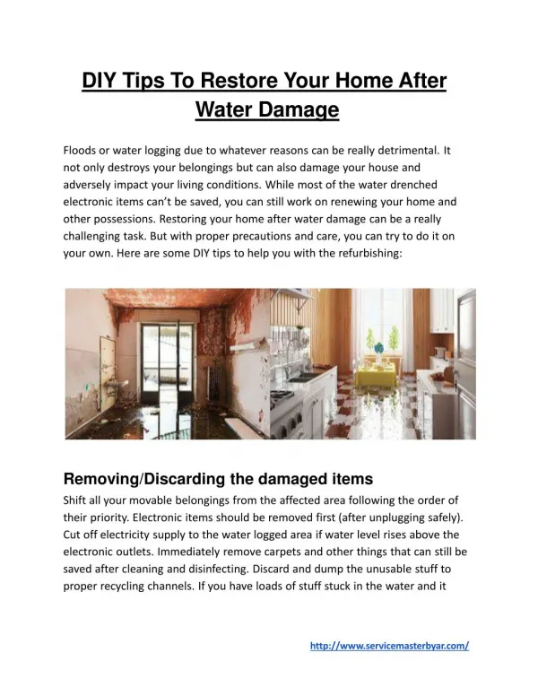 DIY Tips To Restore Your Home After Water Damage