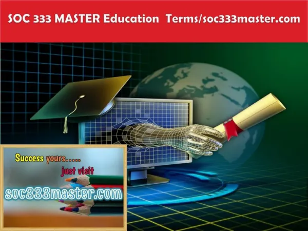 SOC 333 MASTER Education Terms/soc333master.com