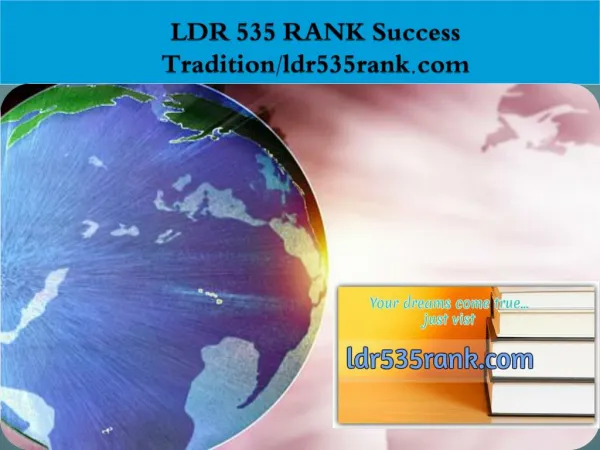 LDR 535 RANK Success Tradition/ldr535rank.com