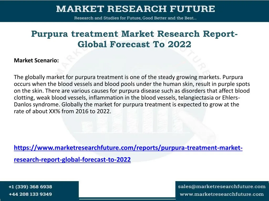 purpura treatment market research report global forecast to 2022