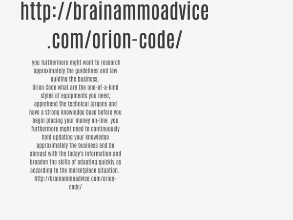 Orion Code