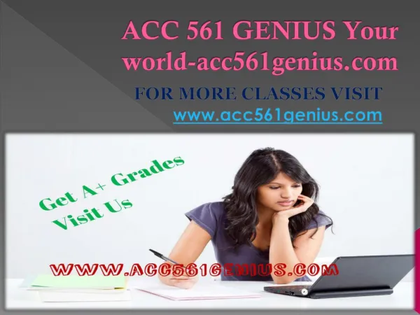 ACC 561 GENIUS Your world-acc561genius.com