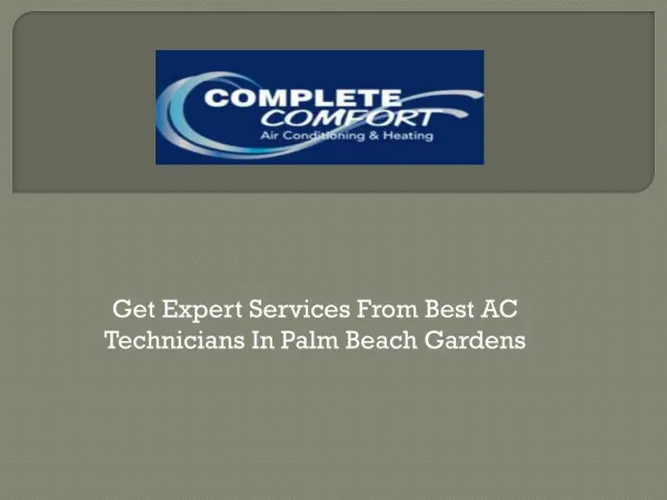 Get Expert Services from Best AC Technicians in Palm Beach Gardens