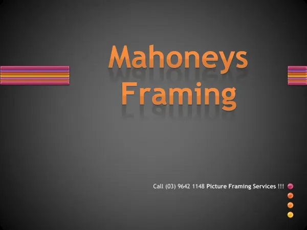 Melbourne’s Award winning picture framing specialists