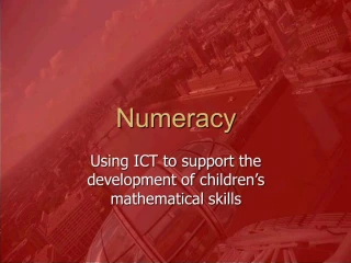 Numeracy - slide 1