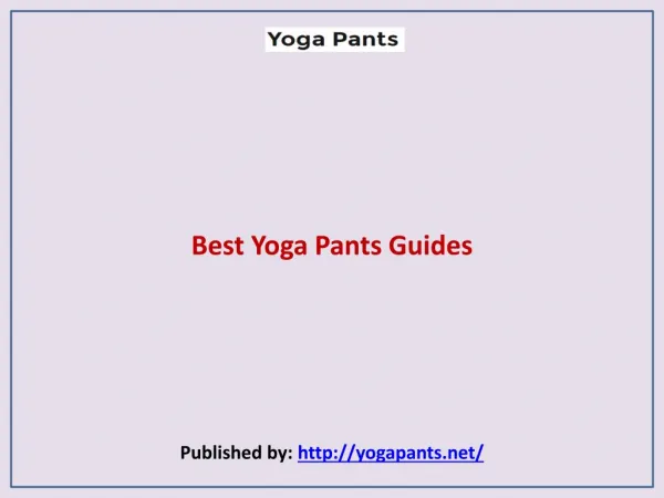 Best Yoga Pants Guides