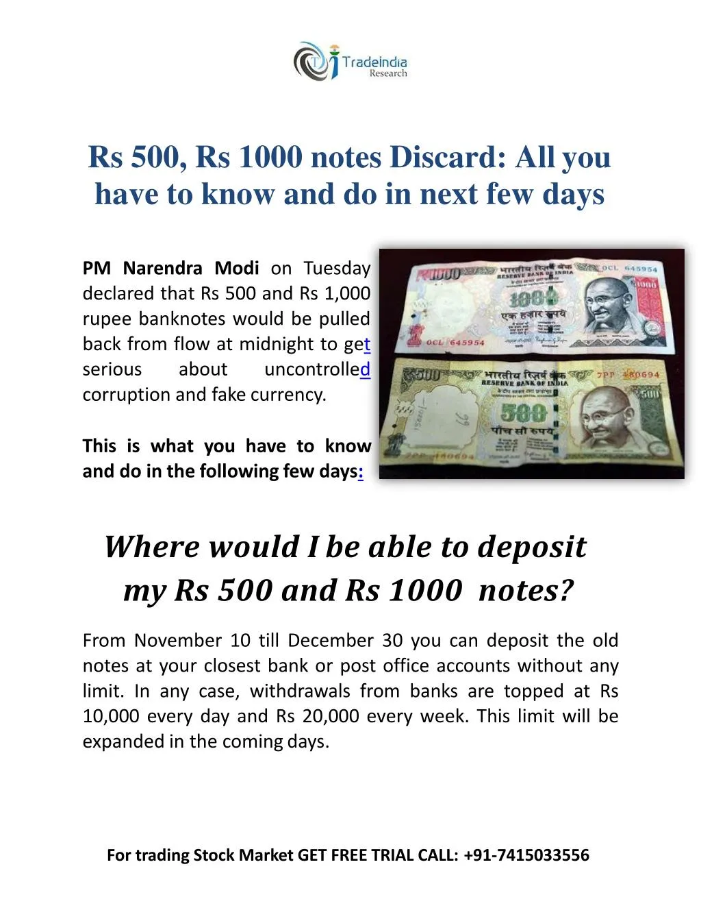 rs 500 rs 1000 notes discard all you have to know and do in next few days