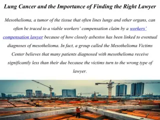 Lung Cancer and the Importance of Finding the Right Lawyer
