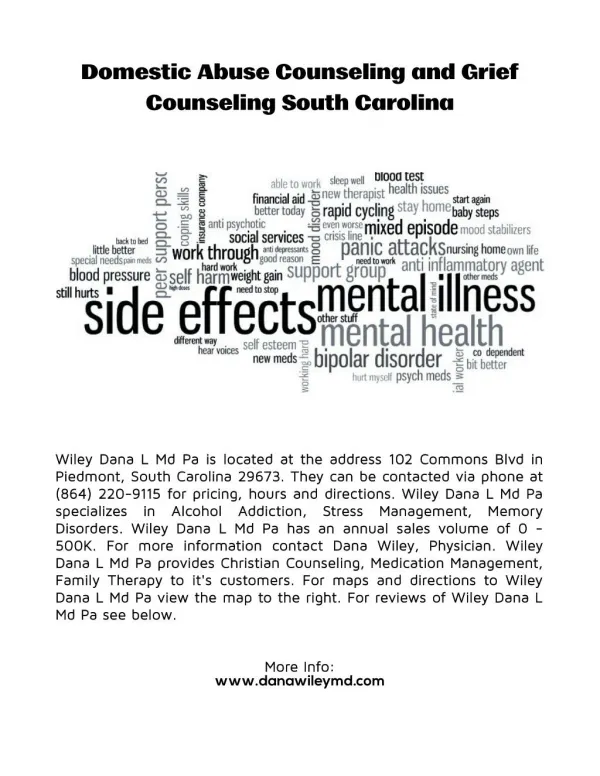 Top Psychiatric Services in Anderson SC