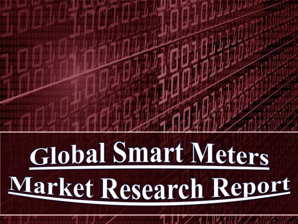 global smart meters market research report