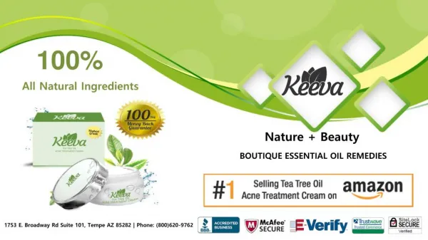 Keeva Organics - Pure Tea Tree Oil for Acne