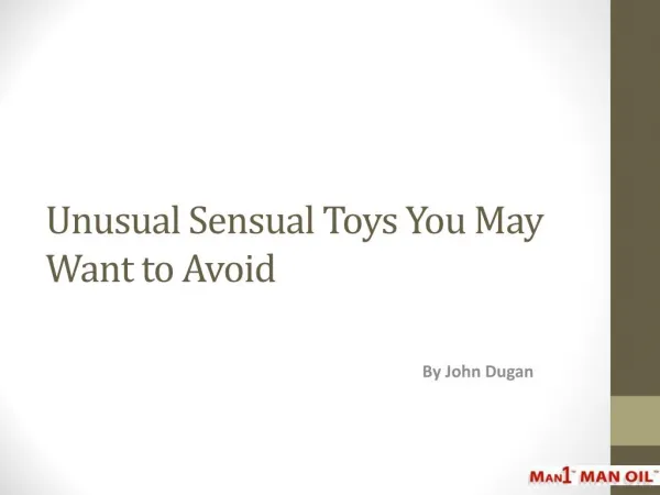 Unusual Sensual Toys You May Want to Avoid