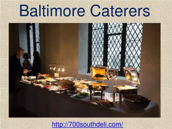 Baltimore Caterers Menu