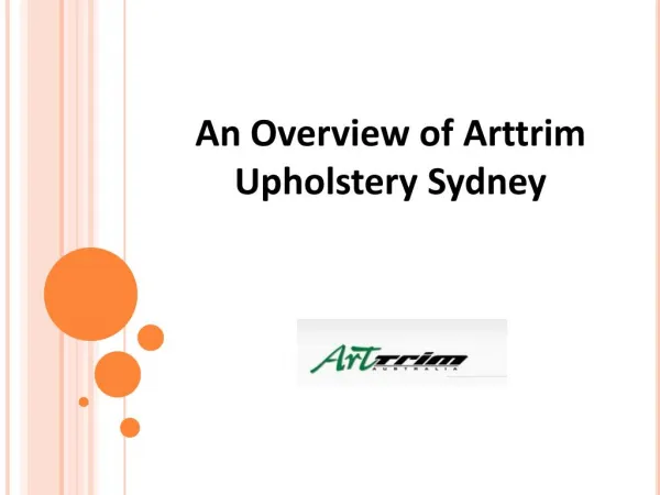 An Overview of Arttrim Upholstery Sydney