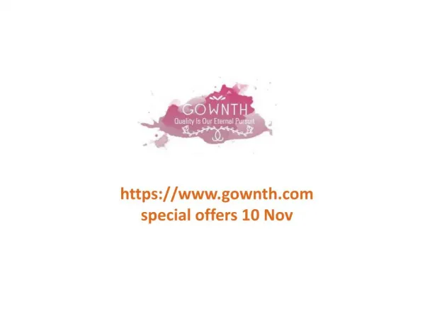 www.gownth.com special offers 10 Nov