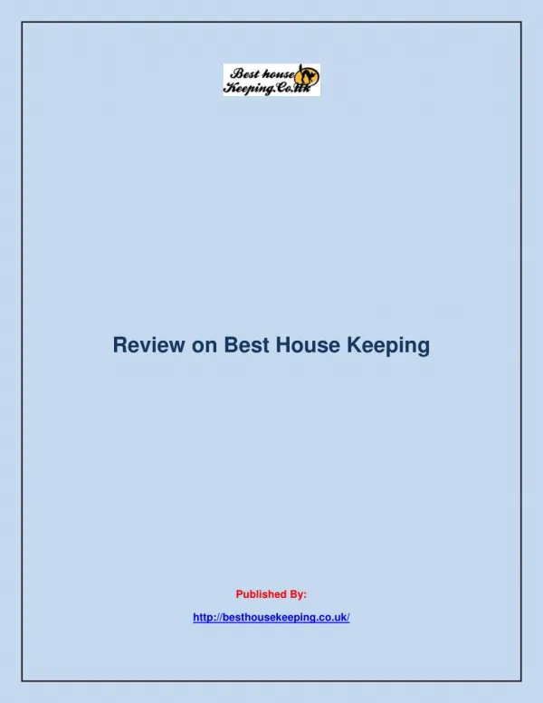 Review on Best House Keeping