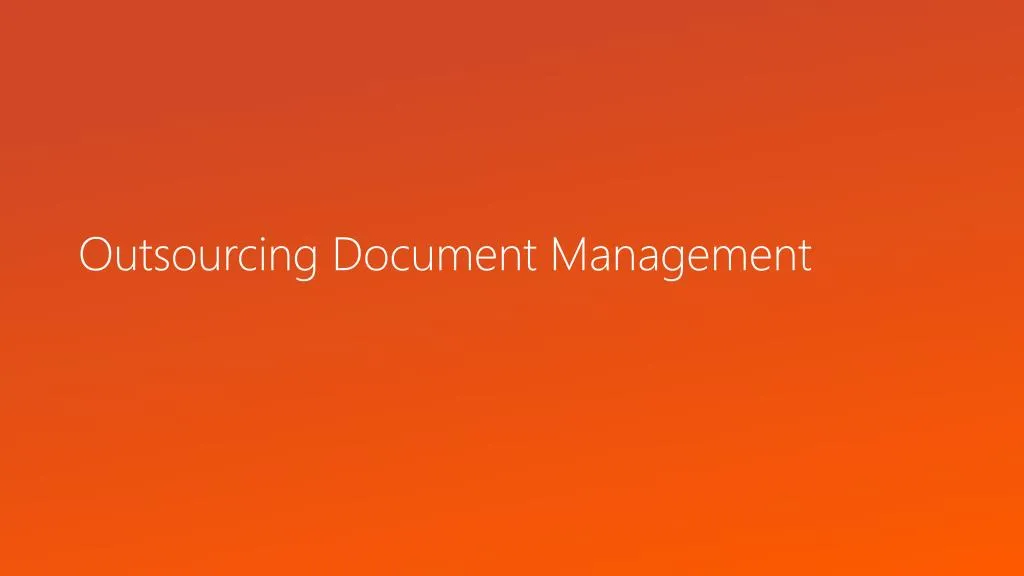outsourcing document management