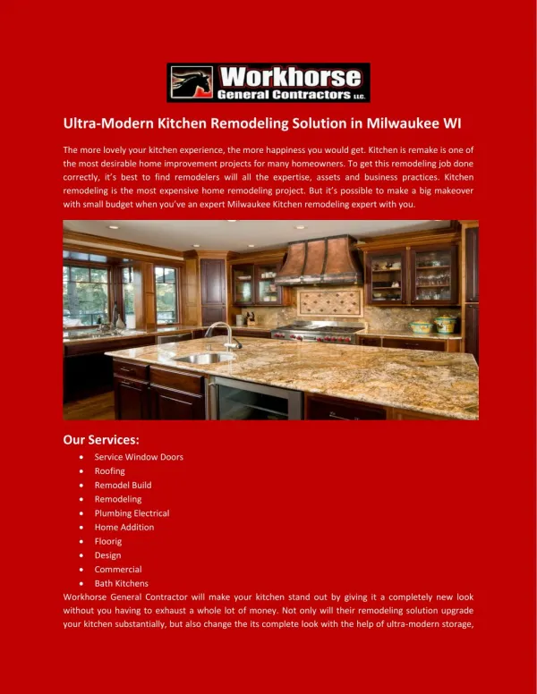 Ultra-Modern Kitchen Remodeling Solution in Milwaukee WI