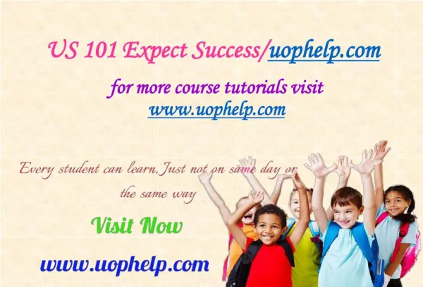 US 101 Expect Success/uophelp.com