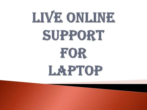 Live Online Support for Laptop