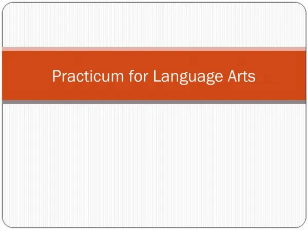 Practicum for Language Arts