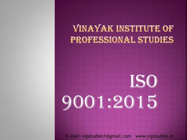 professional studies in vinayak institute