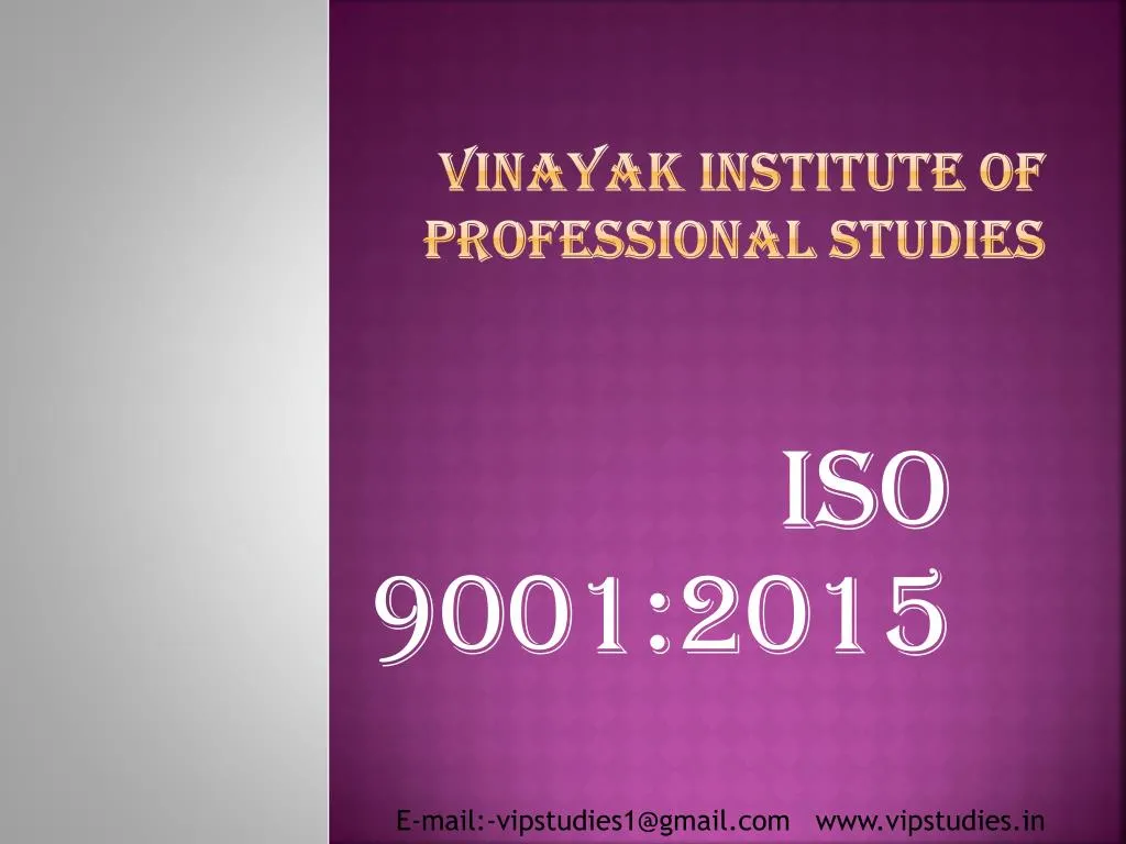 vinayak institute of professional studies