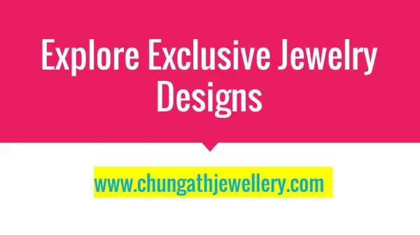 Explore Exclusive Jewelry Designs | Chungath Jewellery