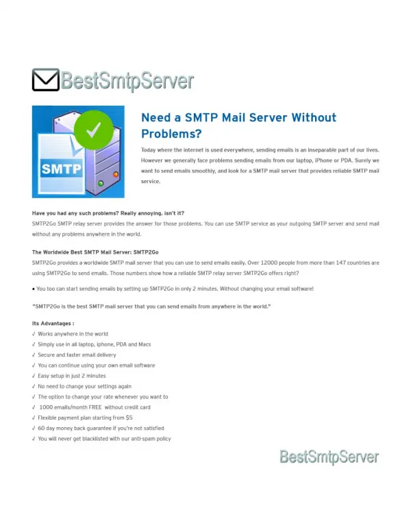 İt’s not just a server, it’s best SMTP server