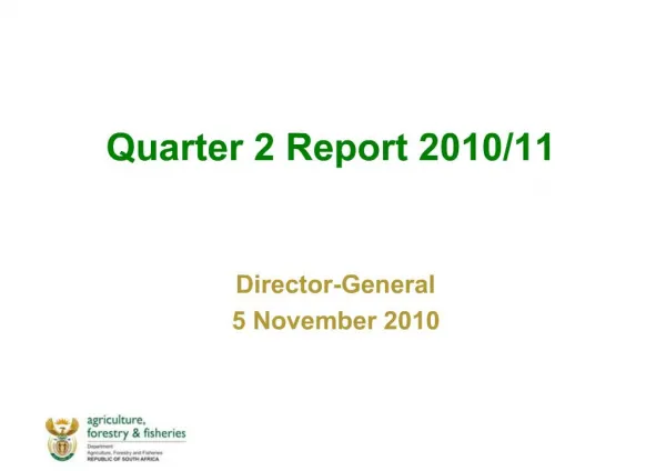Quarter 2 Report 2010